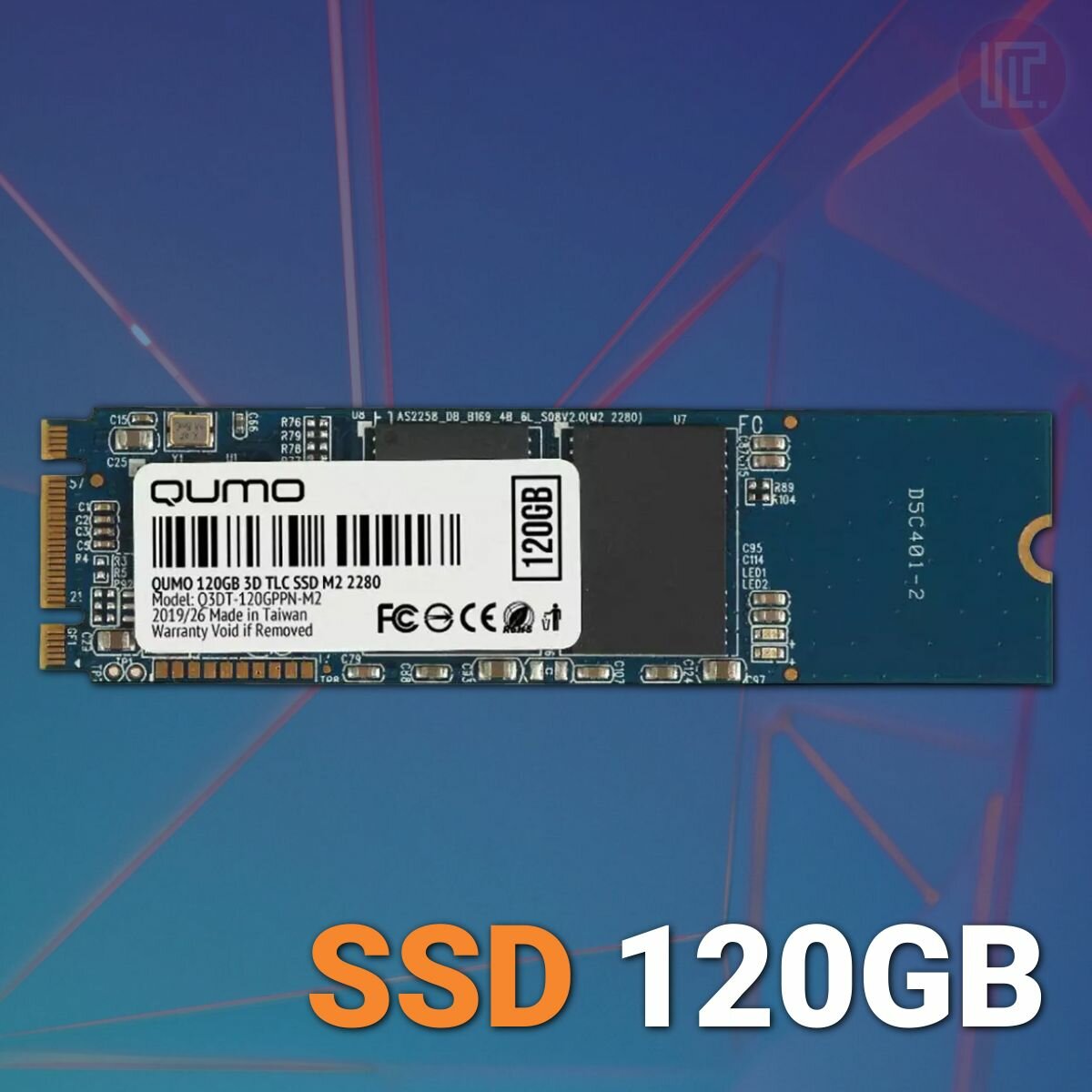 Накопитель SSD M.2 QUMO 120GB Novation 3D TLC (Q3DT-120GAEN-M2) R/W 560/540 AS2258 OEM