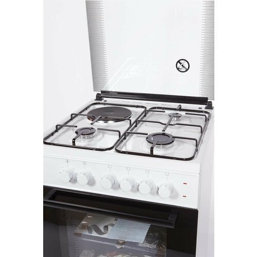 Плита электро-газовая Vesta Valencia VKE 50 10-E белый с крышкой 2806500₽