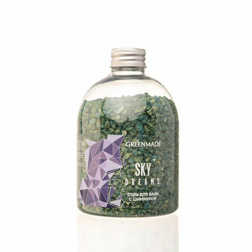 Соль для ванны с шиммером GREENMADE парфюмированная, 500 гр