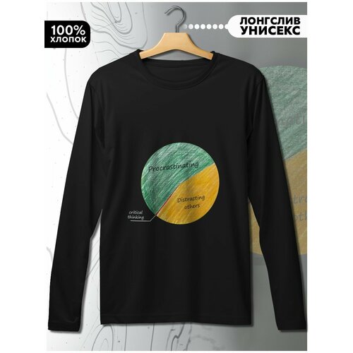 фото Лонгслив hypnotica, размер l, черный