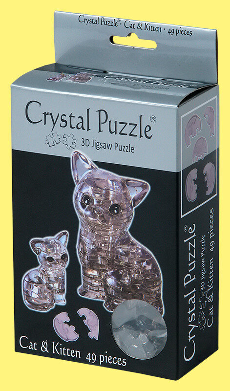 Головоломка 3D Crystal Puzzle Кошка Черная цвет: черный - фото №19