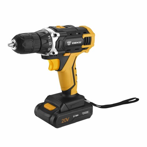Дрель-шуруповерт аккумуляторная Deko DKCD20FU 20 В Li-Ion 2x15 Ач 652800₽