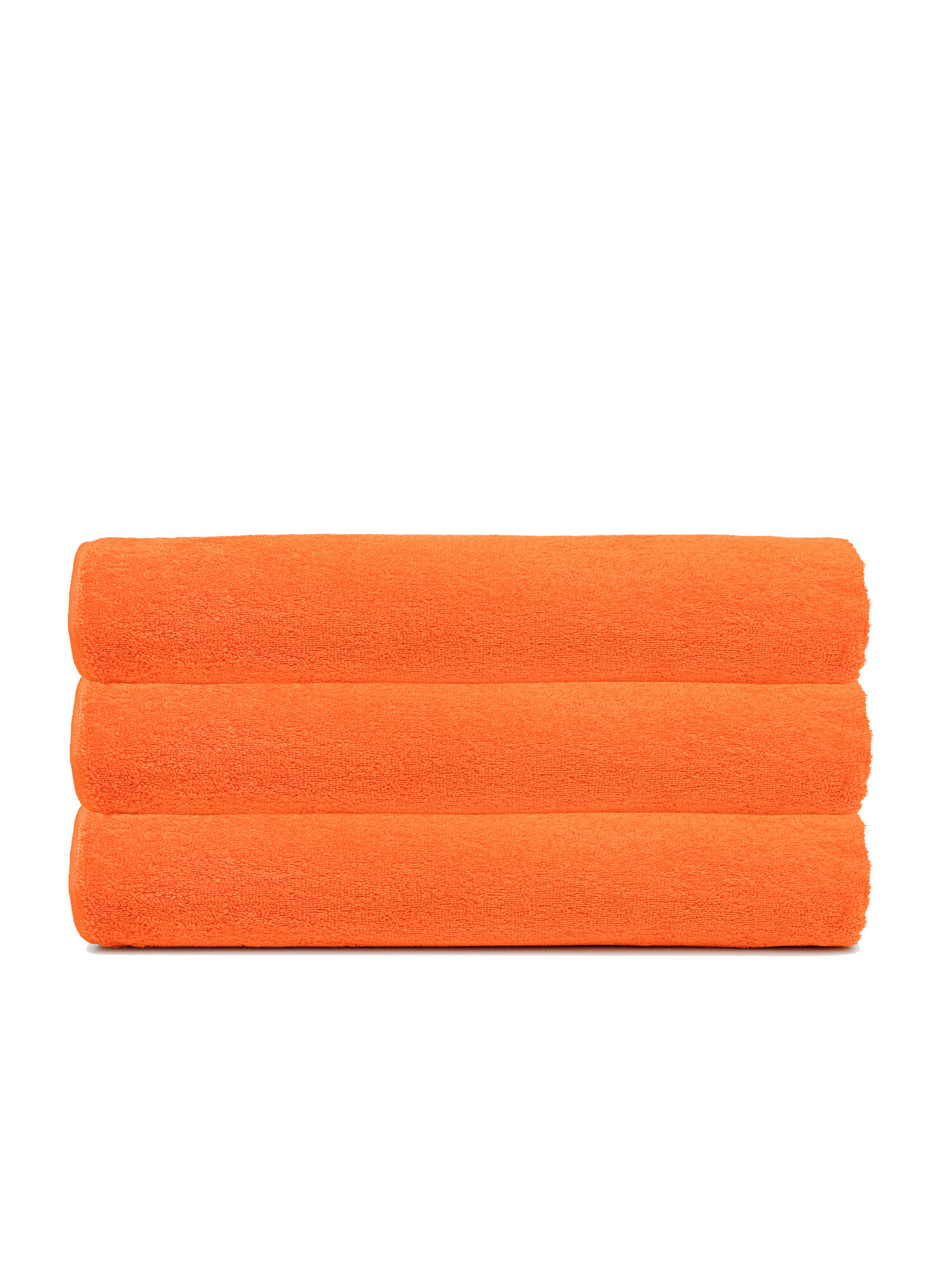 Набор полотенец 70х140 махровые банные TCStyle оранжевого цвета 3 шт. 470 гр/м2