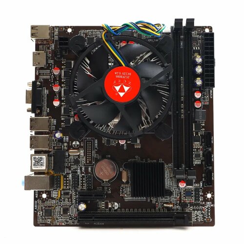 Материнская плата с процессором и кулером ZCZF H61B Socket1155 Intel H61 mATX 519000₽