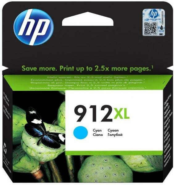 Картридж струйный HP 912 3YL81AE голубой (825стр.) для HP OfficeJet 801x/802x