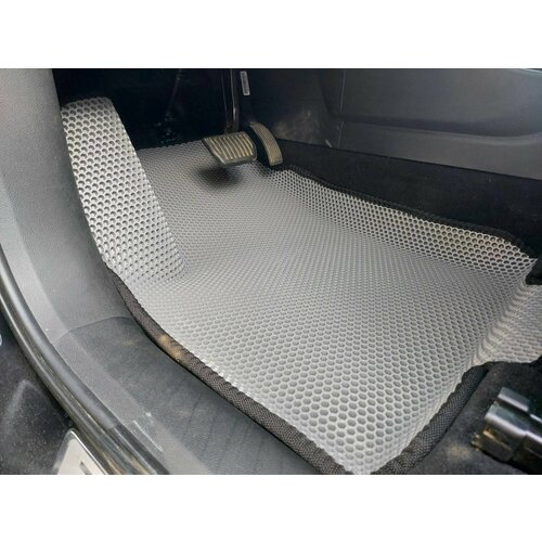 Ковры в салон 3D EVA Geely Tugella с дополнительными накладками. Цвет: Черный/Черный