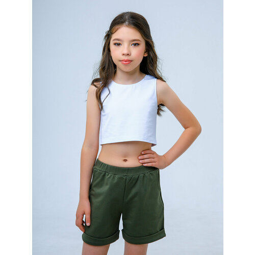 фото Шорты , размер 134, хаки cabbage