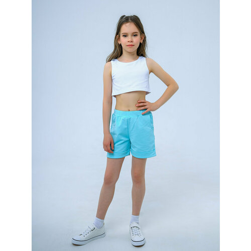 фото Шорты , размер 140, бирюзовый cabbage