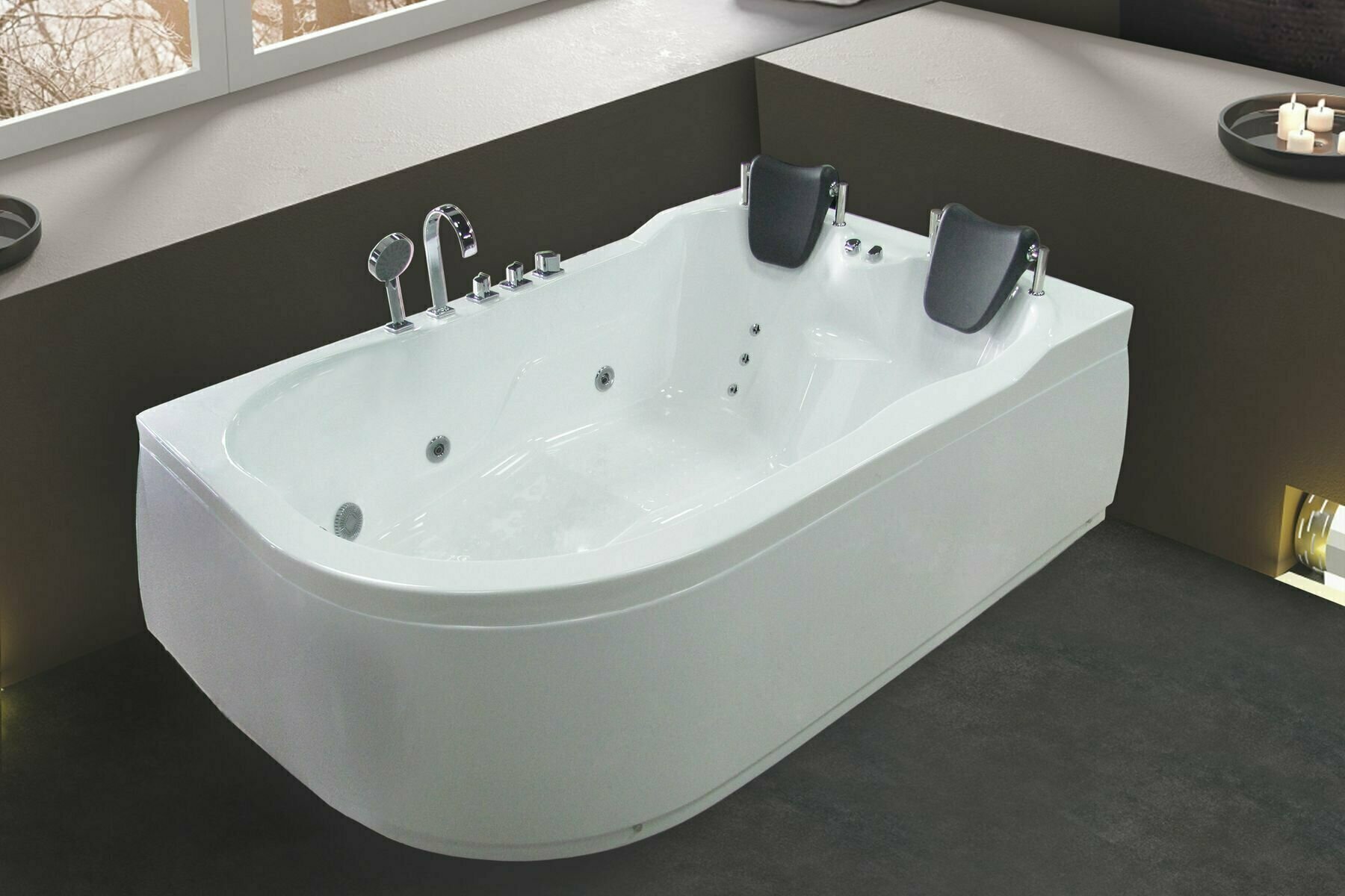 Акриловая ванна Royal Bath комплект (ванна, каркас, панель) NORWAY 180X120X66 Правая