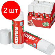 Комплект 2 штук, Клей-карандаш 40г KORES 12403