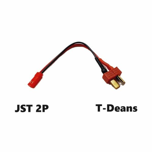 Переходник T-Deans на JST 2P 2pin SM-2p (папа / папа) 55 разъемы T-plug на JST-2P Wire адаптер штекер красный Т плаг Connector запчасти р/у батарея переходник jst 2p 2pin sm 2p на бананы 3 5мм папа папа 58 разъем на jst 2p wire адаптер штекер красный connector запчасти аккумулятор р у батарея