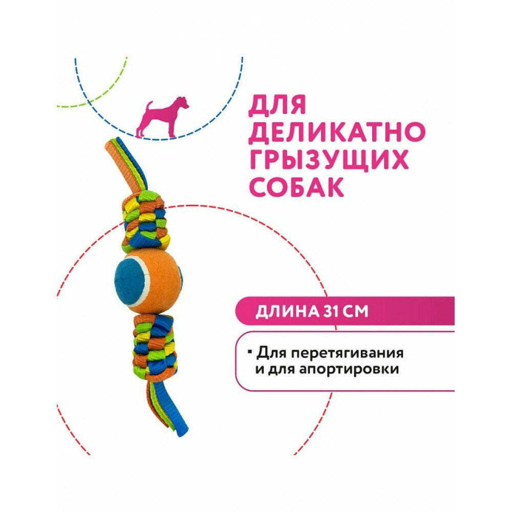 Petpark игрушка "Плетенка с теннисным мячом" для собак (6 см.) - фото №9