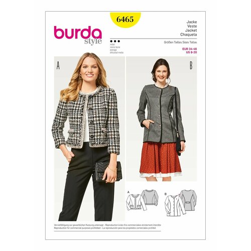 Выкройка BURDA №6465 Жакет