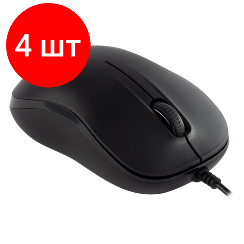Комплект 4 штук Мышь компьютерная Acer OMW140 black 1200dpi USBZL MCEEE00L 340600₽