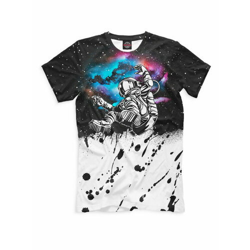 Футболка Print Bar, размер M, черный, белый мужская футболка космонавт и комета l синий