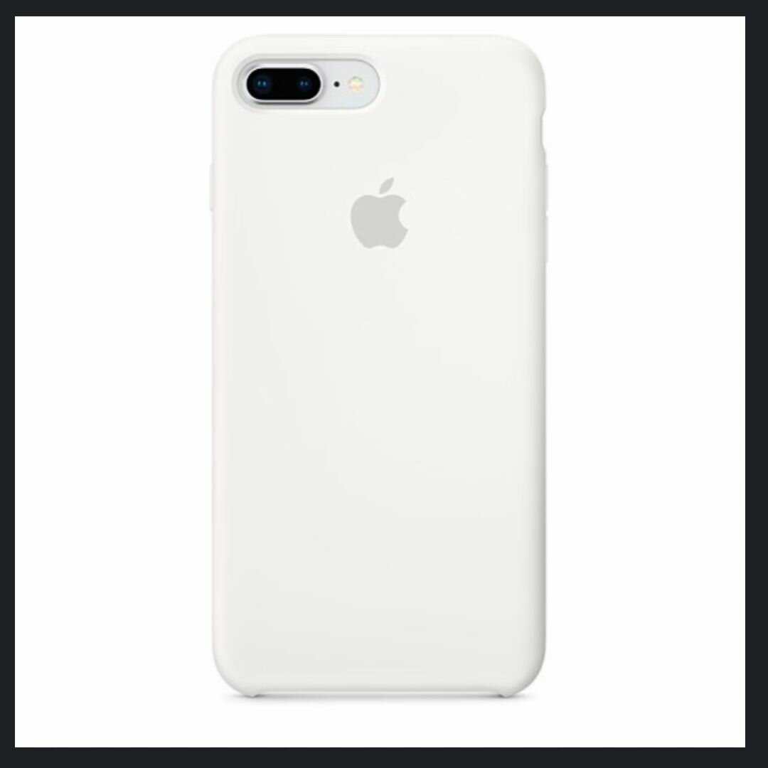 Apple iPhone 8 Plus / 7 plus 7+ 8+ под оригинальный белый чехол эпл айфон 8 плюс  7 плюс Silicone case замша