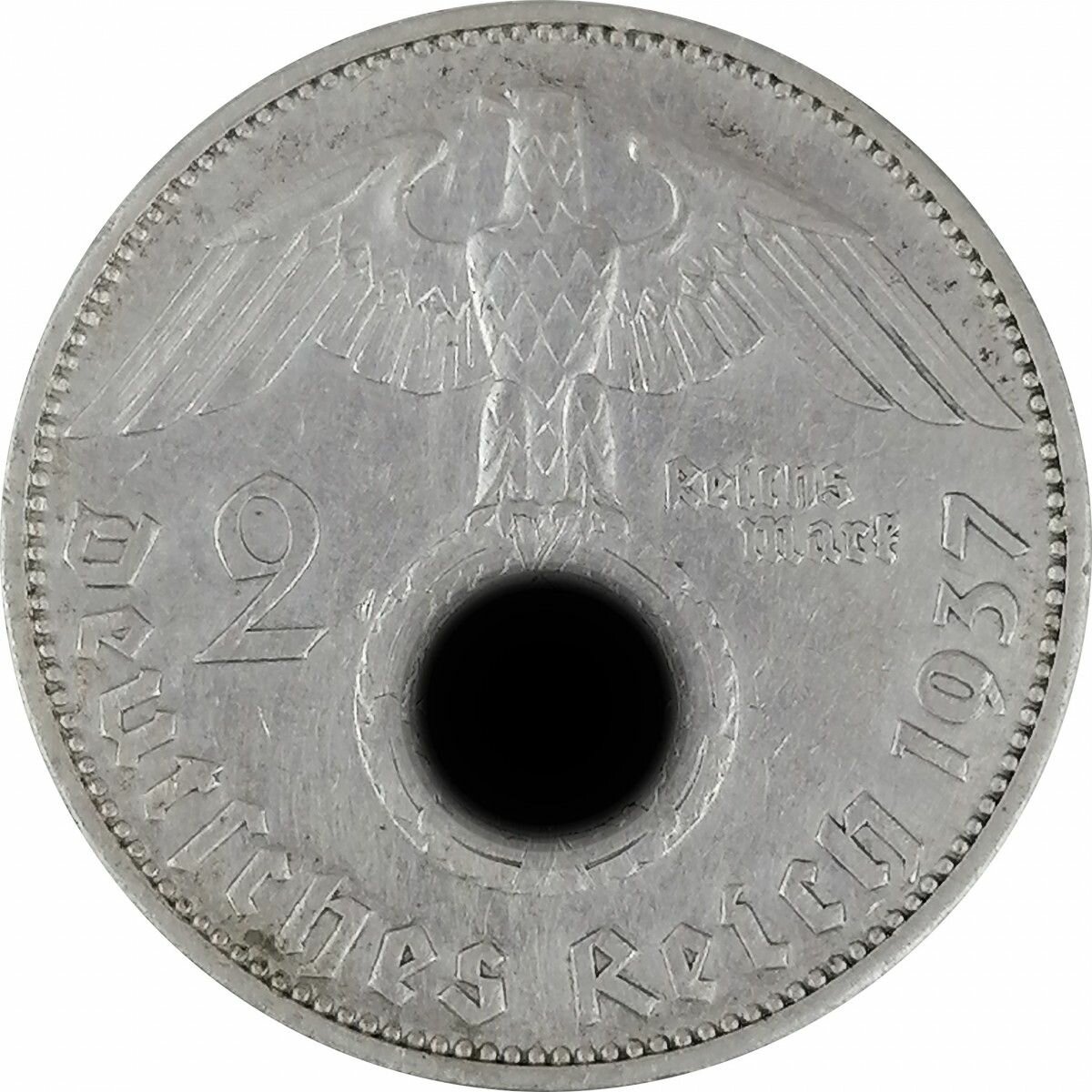 2 рейхсмарки 1937 A Германия XF (№1)