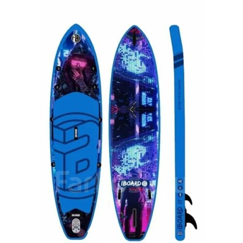 Надувная SUP дoска IBOARD Киберпанк Cyberpunk11'x32 (2023