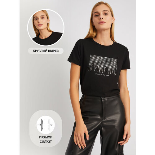 фото Футболка zolla, размер m, черный