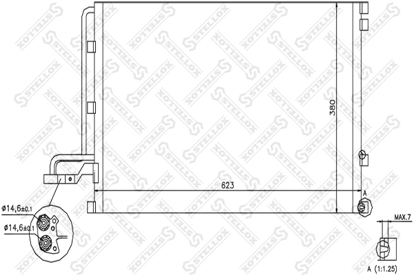 Радиатор кондиционера Volvo S40 V50 C30 Stellox 10-45572-SX