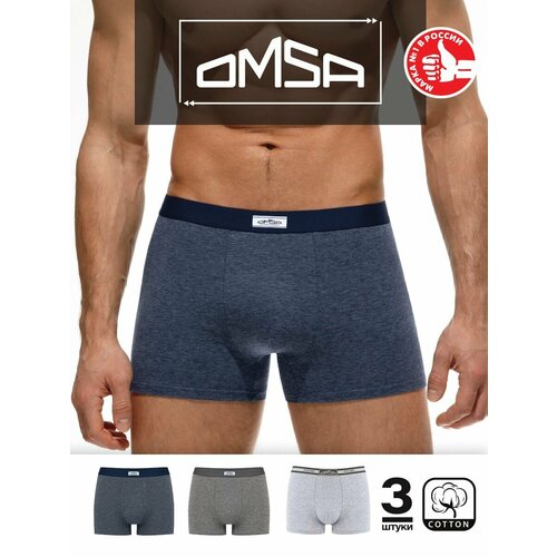 фото Трусы omsa, 3 шт., размер 50(xl), мультиколор