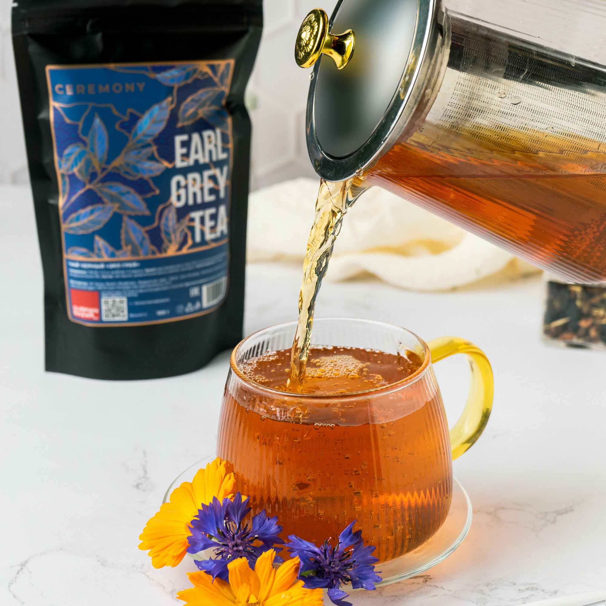 Настоящий Черный Чай с Бергамотом Эрл Грей 100 г Ceremony Чай Листовой Рассыпной Бергамотовый, Earl Grey Tea
