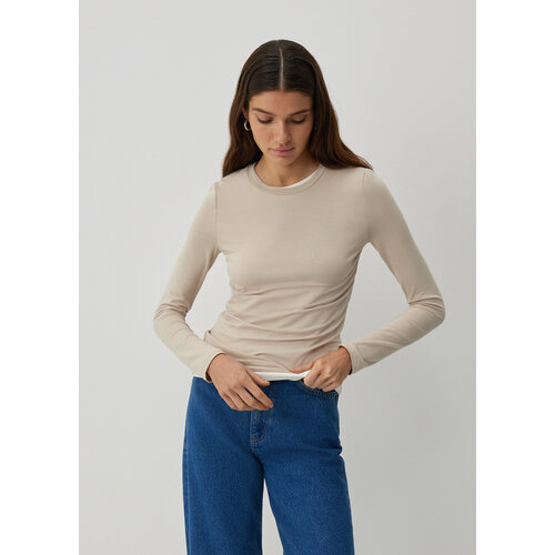 фото Лонгслив niceone, размер m, бежевый