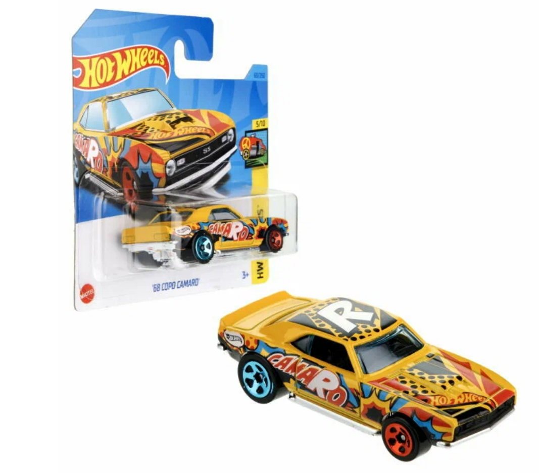 Машинка Hot wheels базовая коллекция в дисплее `68 COPO CAMARO