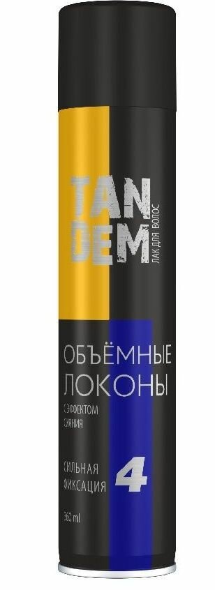 Tandem Лак для волос Tandem, Объемные локоны 4, 360 мл