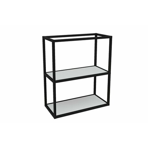 Полка Лофт ПМ-Л 600 - Белый ЛДСП Черный металл 8660₽