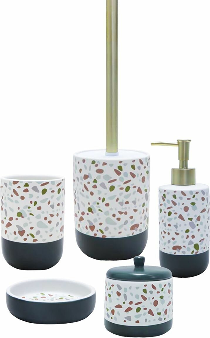 Стакан для зубных щёток Proffi Home Terrazzo керамика - фото №6