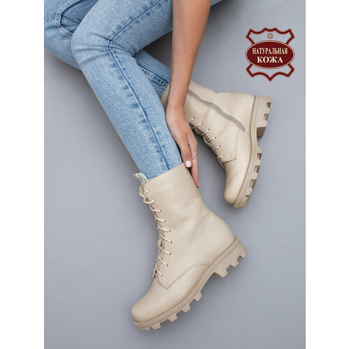 фото Ботинки берцы brado, размер 37, бежевый