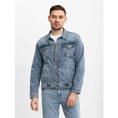 Джинсовая куртка RM shopping, размер 4XL, голубой