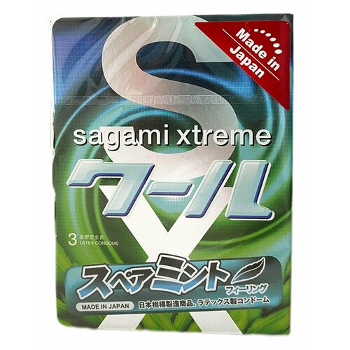 sagami презервативы xtreme mint с ароматом мяты 10 шт Презервативы с ароматом мяты Sagami Xtreme Mint - 3 шт.