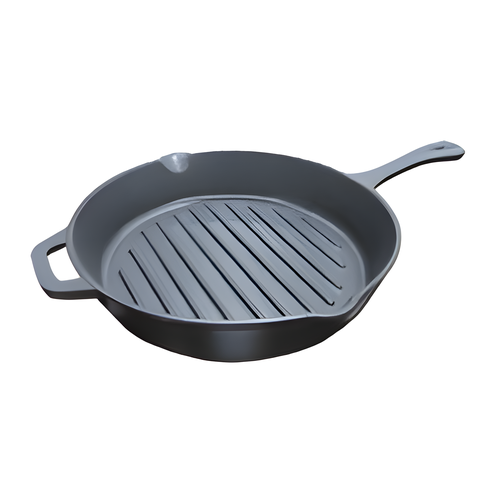 Сковорода чугун гриль Indokor 27х5,4 см 049271