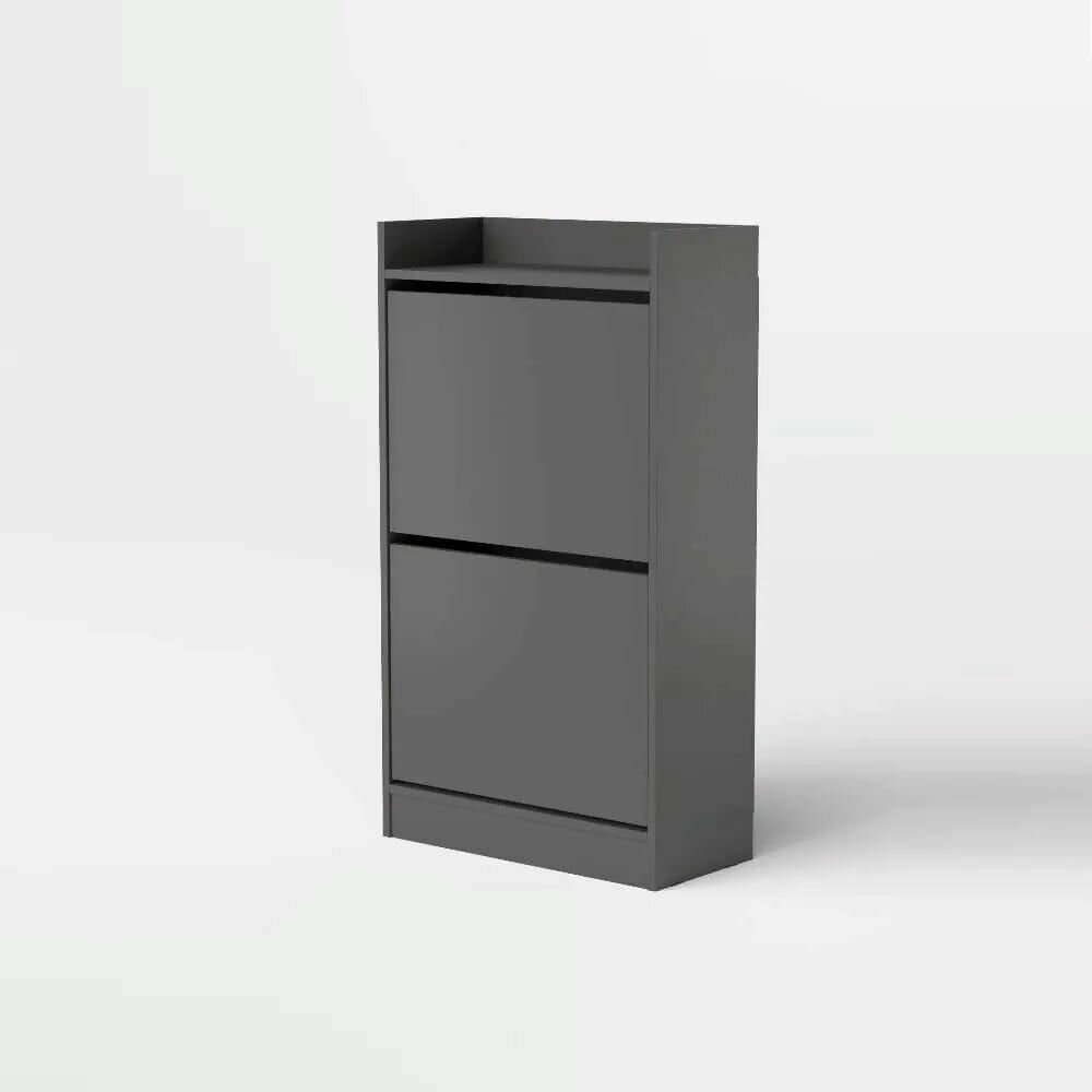 фото Обувница "Охта" 600.2 Графит, ЛДСП с ящиками для прихожей, коридора , дома , дачи 1200х1509х279 петровская