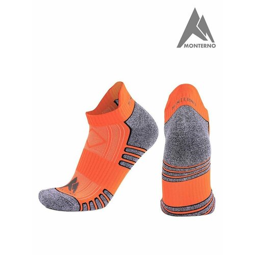Носки mulligan, размер 40-45, серый, фиолетовый, оранжевый, зеленый