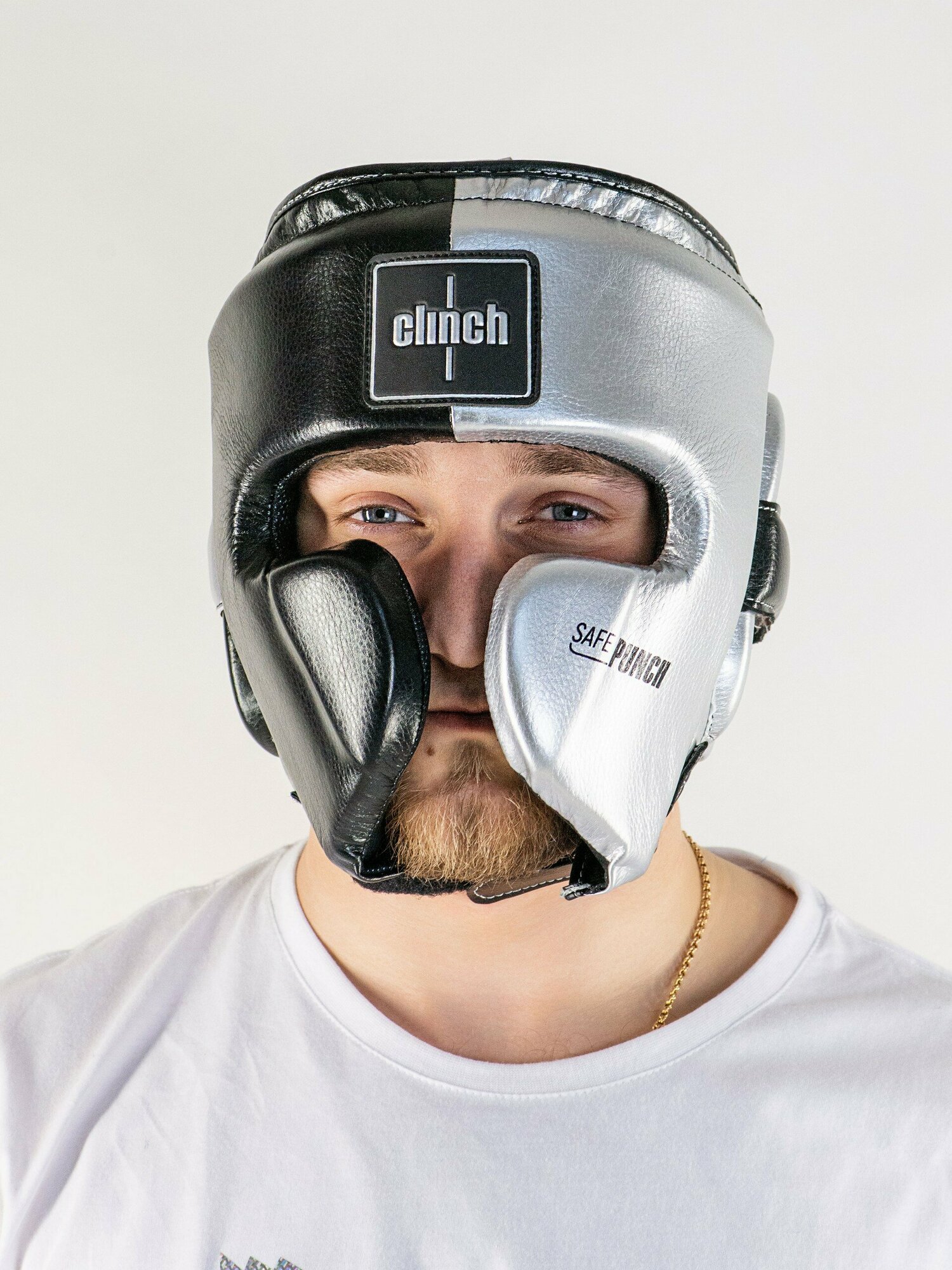 Шлем боксерский Clinch Punch 2.0 черно-серебристый (размер L, ) L