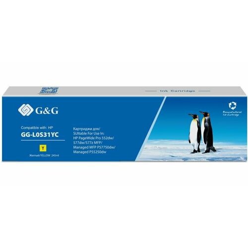 Картридж струйный G&G GG-L0S31YC 976YC GG-L0S31YC желтый (245мл) для HP PW Pro 5777/552