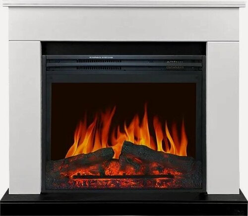 Изображение товара Электрокамин Royal Flame Bergen WT с очагом Jupiter, дрова, обогрев, пульт ДУ (камин электрический)