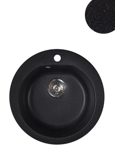 Кухонная мойка круглая 505х190мм Reflexion Core RX1350СL, уголь