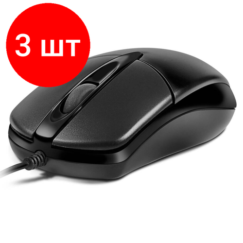 Комплект 3 штук Мышь компьютерная Sven Мышь RX-112 USB черная SV-03200112UB 354300₽