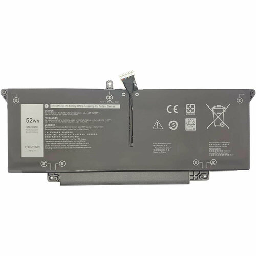 Аккумулятор JHT2H для ноутбука Dell Latitude 7310 7410 7.6V 52Wh черный