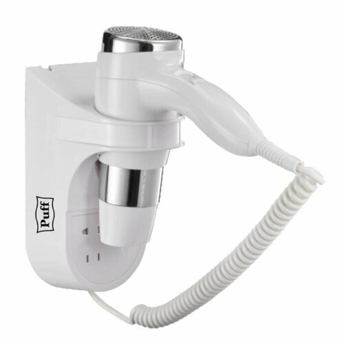 Фен Puff-1600В настенный 1600 Вт 2 скорости хол воздух белый 564200₽