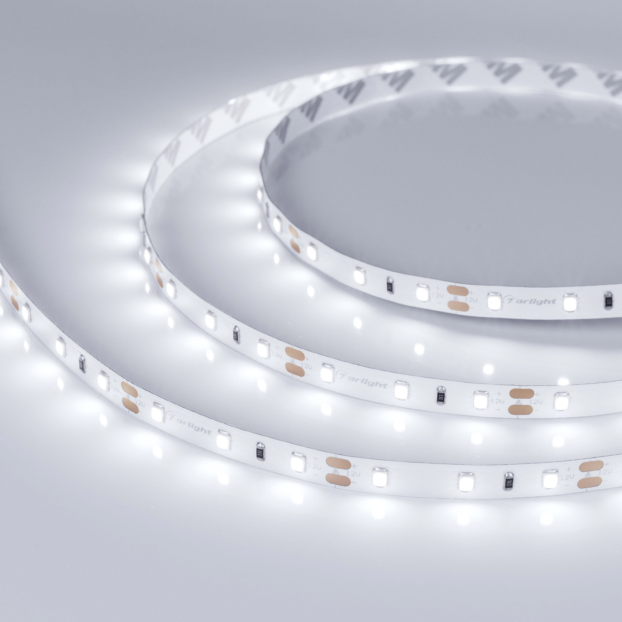 Светодиодная Лента RT-A60-8mm 12V White6000 (4.8 W/m, IP20, 2835, 5m) (Arlight, -) 010522(2)