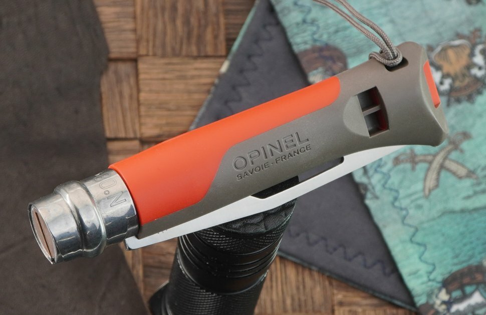 Складной нож OPINEL Outdoor Earth №08 8VRI, 190мм, красный / серый - фото №17