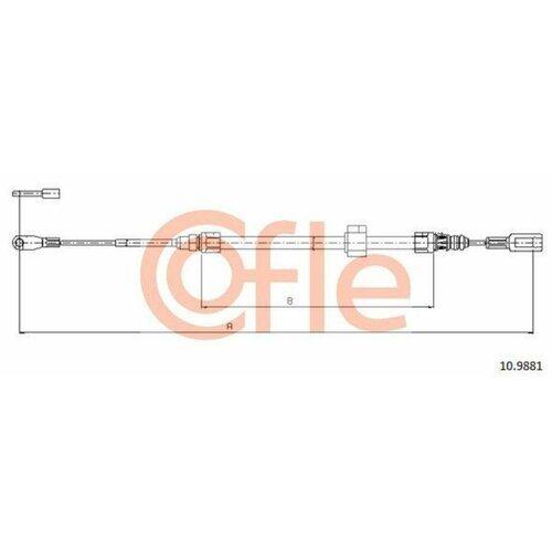 COFLE 92.10.9881 Трос стояночного тормоза