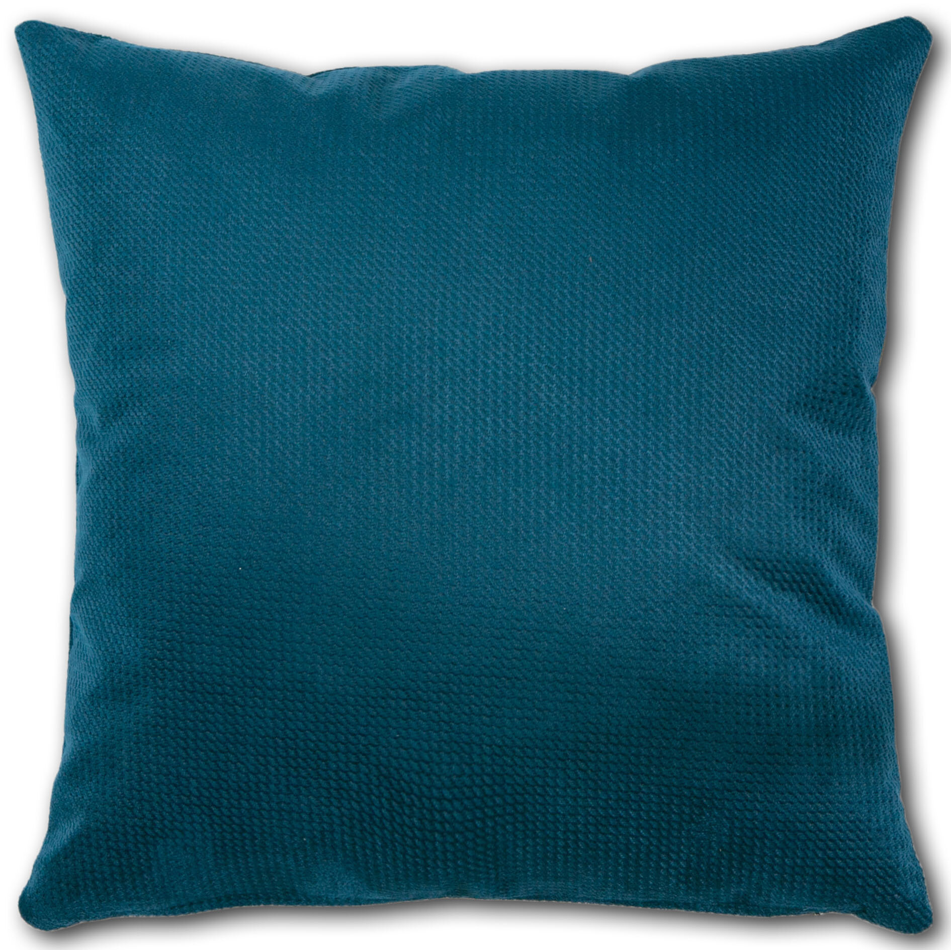фото Декоративная диванная подушка Bean Joy, 42х42 см, мебельный велюр, Глубокая бирюза