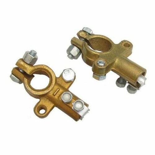 Клемма АКБ +/- латунь луженая евро комплект