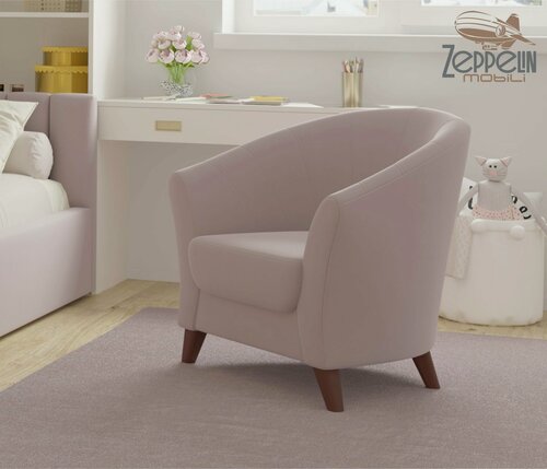 Изображение товара Кресло Zeppelin Mobili Line, мягкое, велюровое, лиловое, с подлокотниками